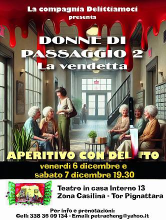Aperitivo con delitto donne di passaggio